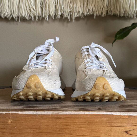 New Balance 327 Linen Sea Salt Gum Sole Low Chunky Sneaker Shoe Size 9.5 - Picture 3 of 17